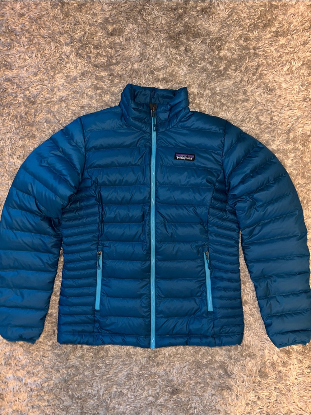 Patagonia Women's Deep Teal Quilted Down Puffer Jacket